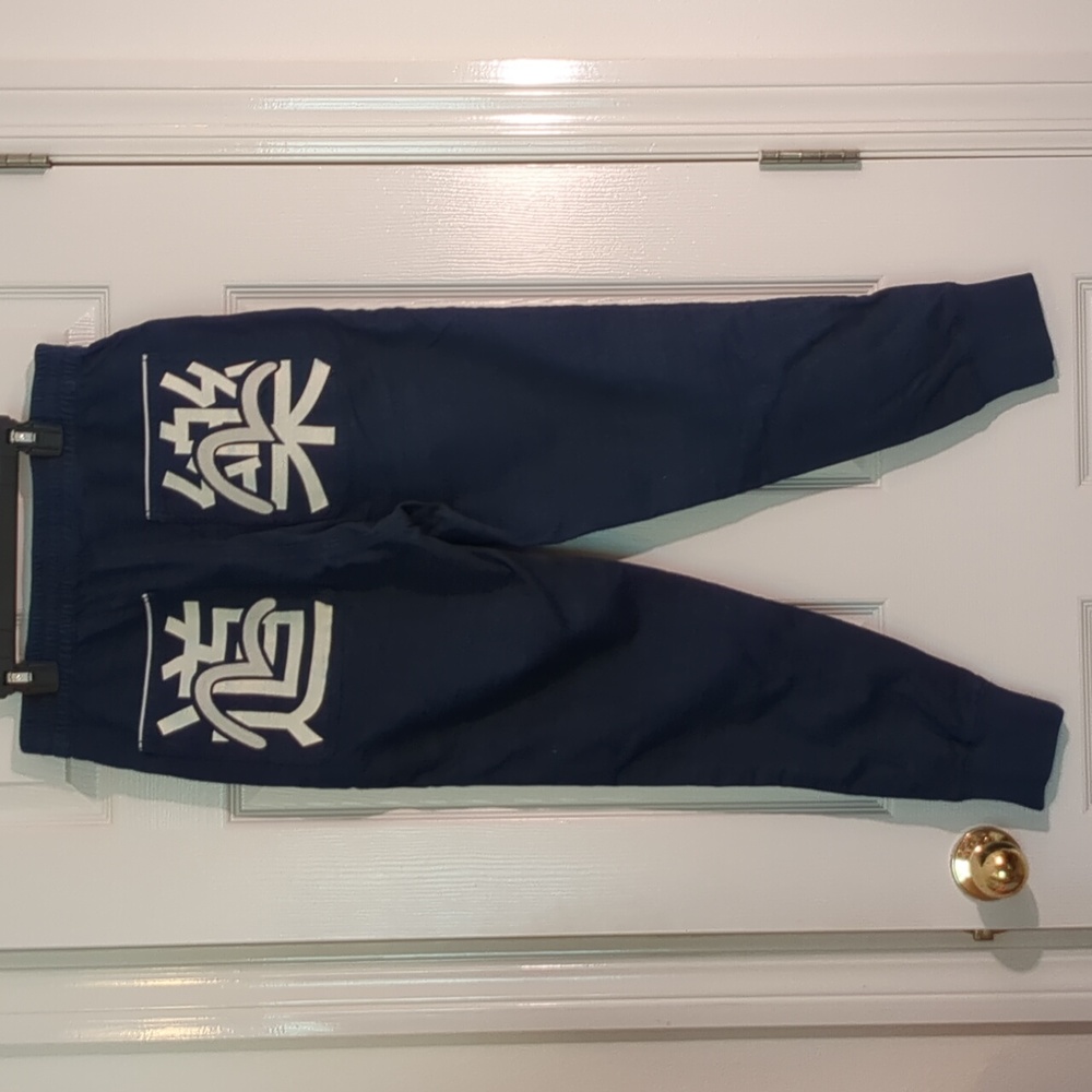 RARE Evisu Navy Blue Sweatpants with White Kanji Back Patches